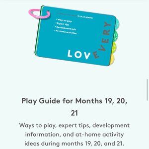 EUC Lovevery Play Guide for Months 19, 20, 21 - From the Realist Play Kit